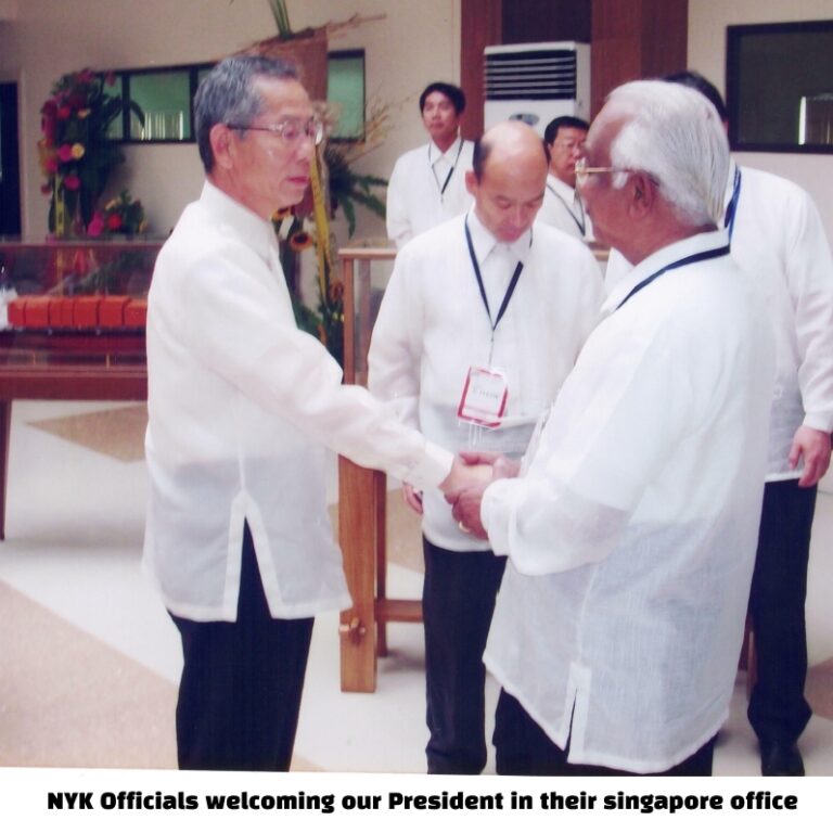 NYK Officials welcoming our President in their singapore office