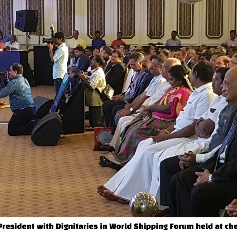 Our President with Dignitaries in World Shipping Forum held at chennai