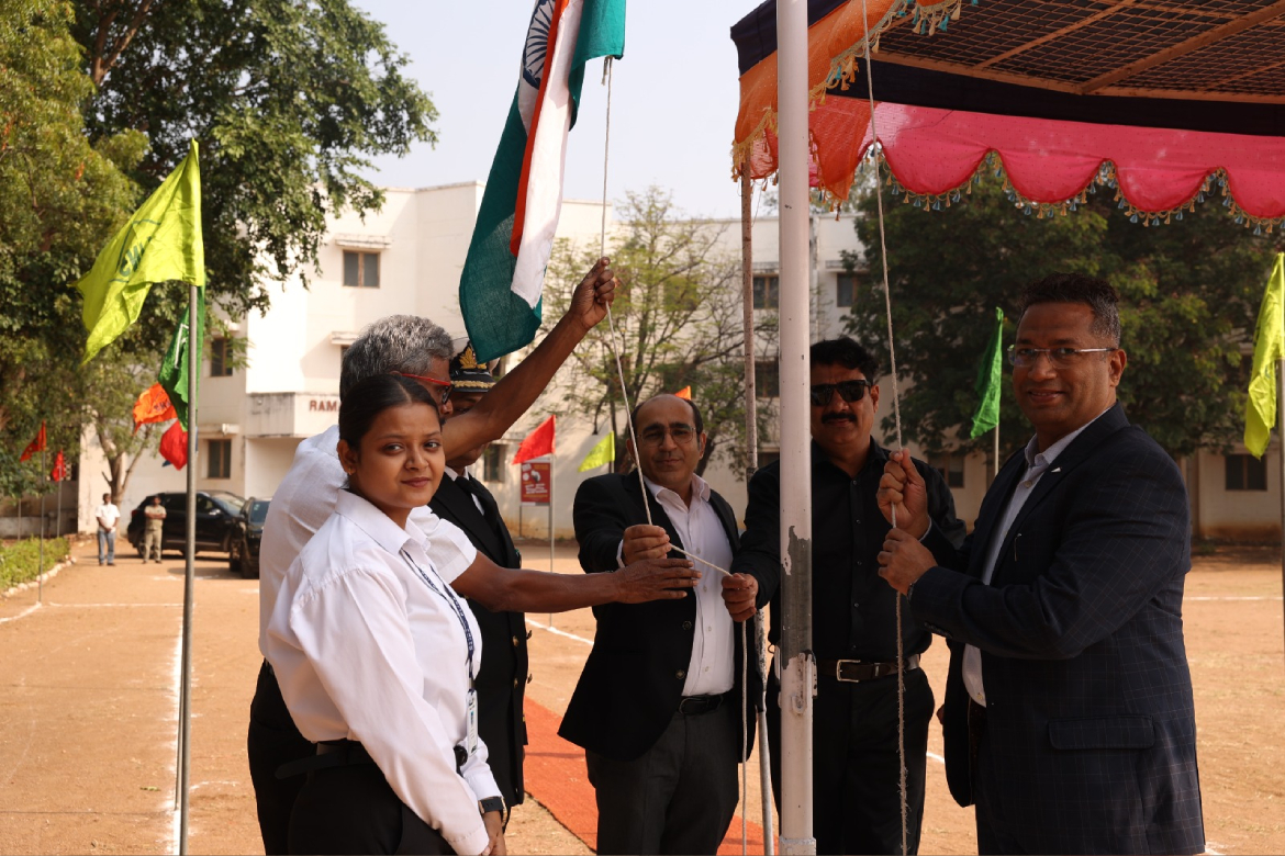 Flag hoisting by marinetech shipping company at RLINS January 19 2026