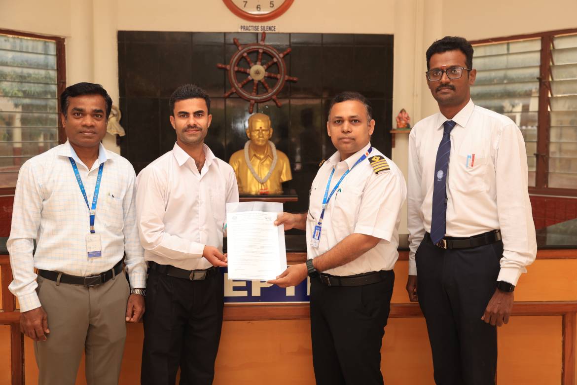 Admission Letter Issued to Cadet Vishal Kumar - ETO February 2026 Batch