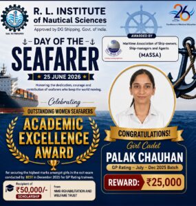RLINS Cadet Honoured with Academic Excellence Award on Day of the Seafarer 2026