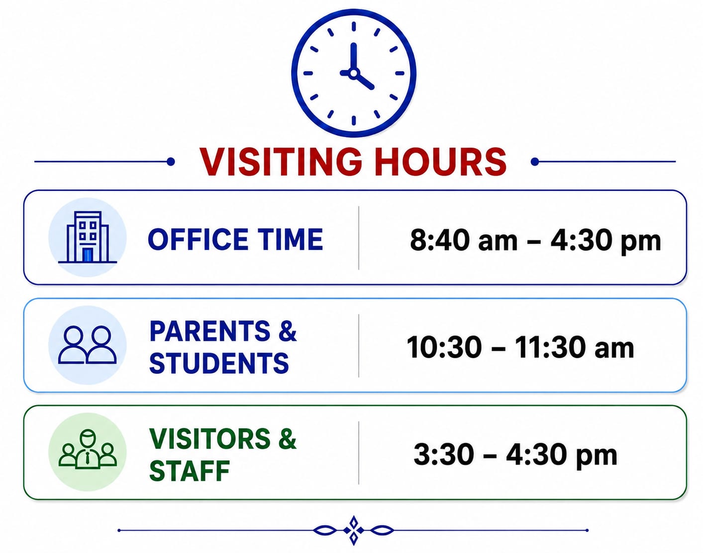 Visiting Hours RLINS